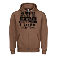 Chestnut my mother black Zipper Hoodie - RacoonDesign