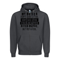 Smoke my mother black Zipper Hoodie - RacoonDesign