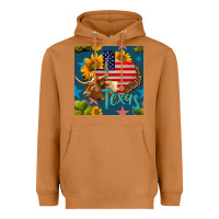 Meerkat 4th of july texas map with cow seamless pattern Heavyweight Hoodie - BundleAndBundleShop