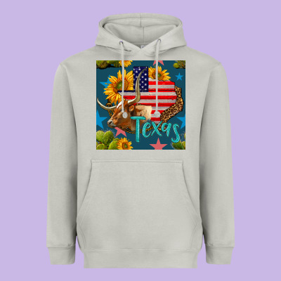 4th Of July Texas Map With Cow Seamless Pattern Heavyweight Hoodie Designed By Bundleandbundleshop