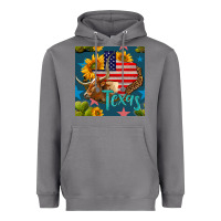 Storm 4th of july texas map with cow seamless pattern Heavyweight Hoodie - BundleAndBundleShop
