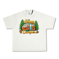 Pistachio happy camper Urban Heavy Tee - Zillion Design Studio