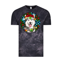 Cloud Black Christmas Husky Vintage Tee - RanaPortraitStore