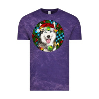 Cloud Purple Christmas Husky Vintage Tee - RanaPortraitStore