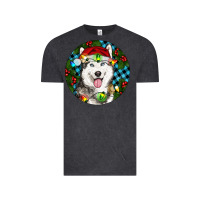 Vintage Black Christmas Husky Vintage Tee - RanaPortraitStore