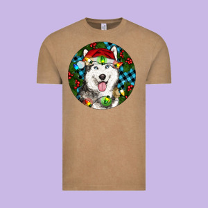 Christmas Husky Vintage Tee Designed By Ranaportraitstore