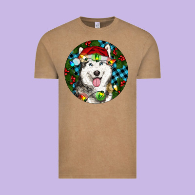 Vintage Tee Christmas Husky
