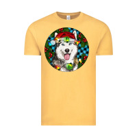 Vintage Mustard Christmas Husky Vintage Tee - RanaPortraitStore