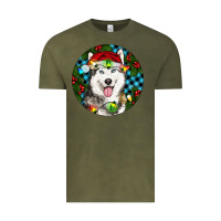 Vintage Olive Christmas Husky Vintage Tee - RanaPortraitStore