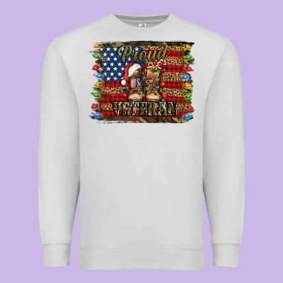 Proud Veteran Christmas Army Premium Sweatshirt Designed By Jasminsmagicworld
