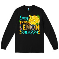 Black easy peasy lemon squezzy Long Sleeve Tee - Zillion Design Studio
