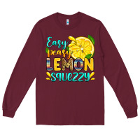 Burgundy easy peasy lemon squezzy Long Sleeve Tee - Zillion Design Studio