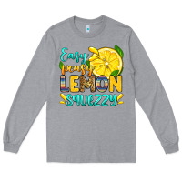 Heather Grey easy peasy lemon squezzy Long Sleeve Tee - Zillion Design Studio