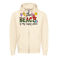 The Beach Is My Happy Place Zipper Hoodie | Teevron