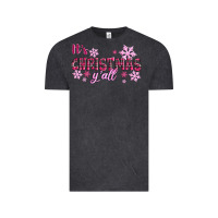 Vintage Black It's Christmas Y'all Season Pink Christmas Vintage Tee - RanaPortraitStore