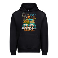 Black Just A Small Town Girl Windmill Urban Hoodie - BundleAndBundleShop