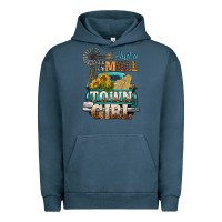 Pigment Midnight Navy Just A Small Town Girl Windmill Urban Hoodie - BundleAndBundleShop