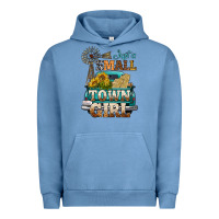 Pigment Pebble Blue Just A Small Town Girl Windmill Urban Hoodie - BundleAndBundleShop