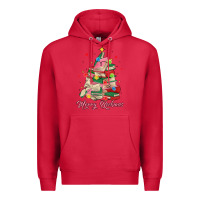 Cardinal merry bookmas christmas book tree Premium Hoodie - MaliasSmallBusiness