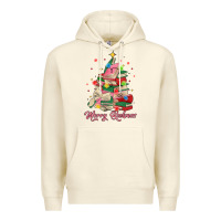 Sandshell merry bookmas christmas book tree Premium Hoodie - MaliasSmallBusiness