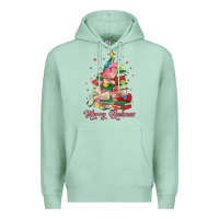 Seafoam merry bookmas christmas book tree Premium Hoodie - MaliasSmallBusiness