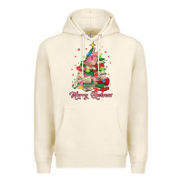Tofu merry bookmas christmas book tree Premium Hoodie - MaliasSmallBusiness