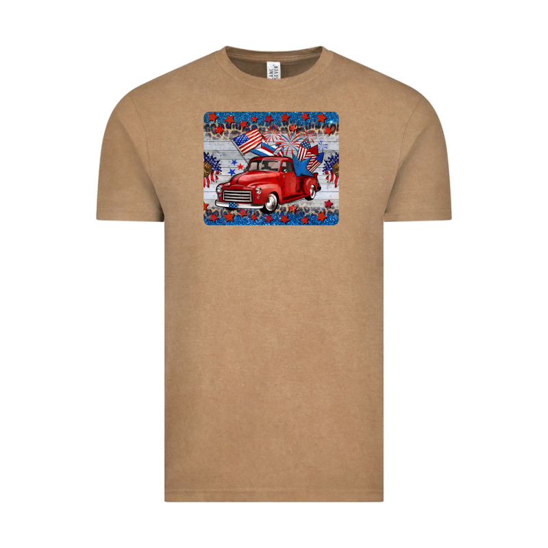 American Truck 4th Of July Mousepad Vintage Tee by BarkalooDesign | Teevron