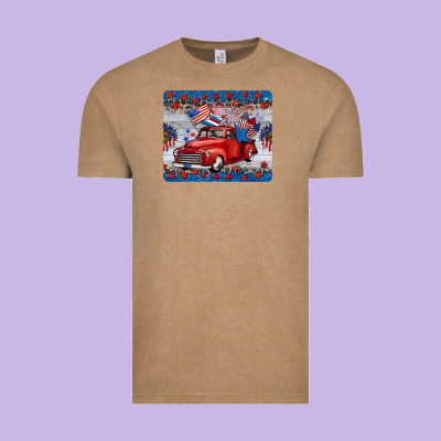 American Truck 4th Of July Mousepad Vintage Tee Designed By Barkaloodesign