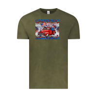 Vintage Olive american truck 4th of july mousepad Vintage Tee - BarkalooDesign