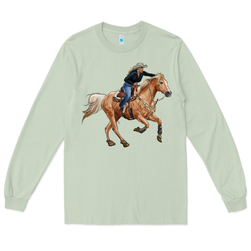 Horse Body With Cowgirl Long Sleeve Tee by RanaPortraitStore | Teevron