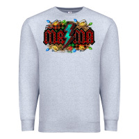 Heather Grey lightning bolt mama christmas Premium Sweatshirt - Jasminsmagicworld