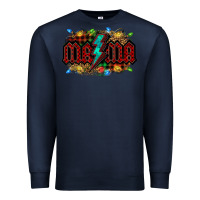 Navy lightning bolt mama christmas Premium Sweatshirt - Jasminsmagicworld