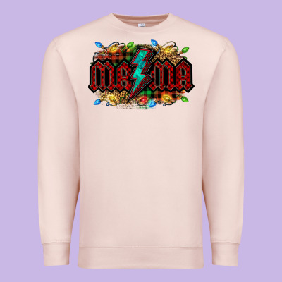 Lightning Bolt Mama Christmas Premium Sweatshirt Designed By Jasminsmagicworld