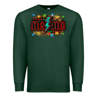 Sports Green lightning bolt mama christmas Premium Sweatshirt - Jasminsmagicworld