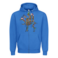True Royal Christmas deer and skeletons Zipper Hoodie - FaDigitalArtStudio