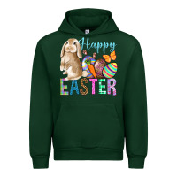 Forest Green Happy Easter Bunny Urban Hoodie - BundleAndBundleShop