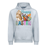 Heather Grey Happy Easter Bunny Urban Hoodie - BundleAndBundleShop