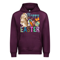 Mauve Wine Happy Easter Bunny Urban Hoodie - BundleAndBundleShop