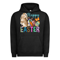 Pigment Black Happy Easter Bunny Urban Hoodie - BundleAndBundleShop