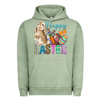 Pigment Oil Green Happy Easter Bunny Urban Hoodie - BundleAndBundleShop