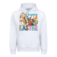 White Happy Easter Bunny Urban Hoodie - BundleAndBundleShop