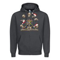 Smoke christmas human skeleton and skulls Zipper Hoodie - FaDigitalArtStudio