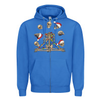 True Royal christmas human skeleton and skulls Zipper Hoodie - FaDigitalArtStudio