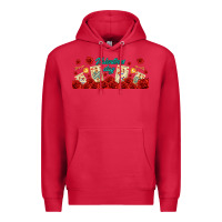Cardinal valentines day with playing cards Premium Hoodie - AdoDesignShop