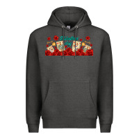 Charcoal Heather valentines day with playing cards Premium Hoodie - AdoDesignShop