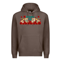 Coffee valentines day with playing cards Premium Hoodie - AdoDesignShop
