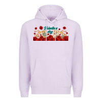 Lilac valentines day with playing cards Premium Hoodie - AdoDesignShop