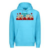 Ocean Blue valentines day with playing cards Premium Hoodie - AdoDesignShop
