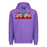 Purple valentines day with playing cards Premium Hoodie - AdoDesignShop