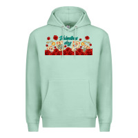 Seafoam valentines day with playing cards Premium Hoodie - AdoDesignShop
